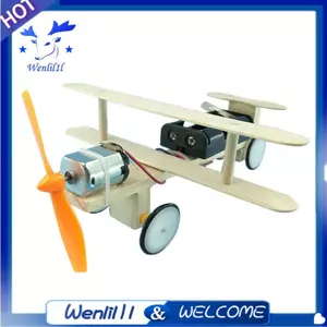 Máy bay DIY Trẻ em Câu đố bằng gỗ Máy bay trực thăng Học sinh Mô hình thủ công Bộ lắp ráp Glider Bé trai Mô hình khoa học Glider