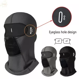 AWNGD Balaclava Face, Nhanh Khô Có Lỗ Kính Xe Máy, Thời Trang Chống Nắng Ice Silk Thoáng Khí Toàn Mặt Trượt Tuyết
