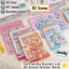 WANYEDI Cabin Scene Pocket Sticker, PET Phim Hoạt Hình Phong Cảnh Miếng Dán Sách, DIY Nhà Thu Nhỏ Miếng Dán Cabin Cảnh Cho Trẻ Em