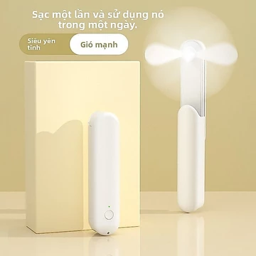 Quạt cầm tay, quạt tích điện mini, quạt mini kéo dài sạc pin siêu êm để bàn văn phòng di động, tích điện.