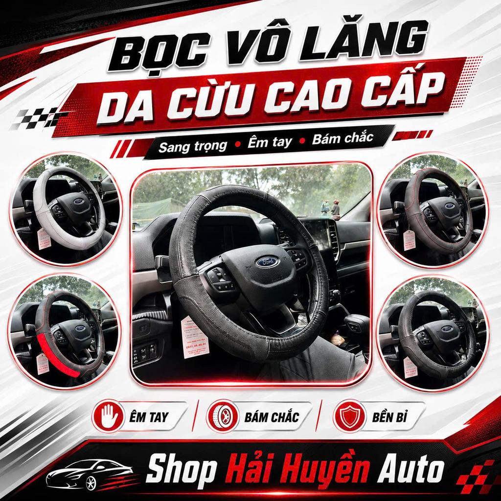 [DA XỊN] Vô Lăng Da Cừu thật 100% dày dặn 4 lớp da size 38 cho xe 4-5-7-16 chỗ Phụ Kiện