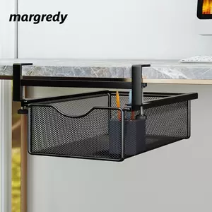 Giá để đồ dưới bàn MARGREDY, Ngăn kéo lưới tủ kéo bằng thép Carbon trượt / kéo ra mượt mà, Giá đựng đồ lót chịu tải lớn có thể điều chỉnh thoáng khí