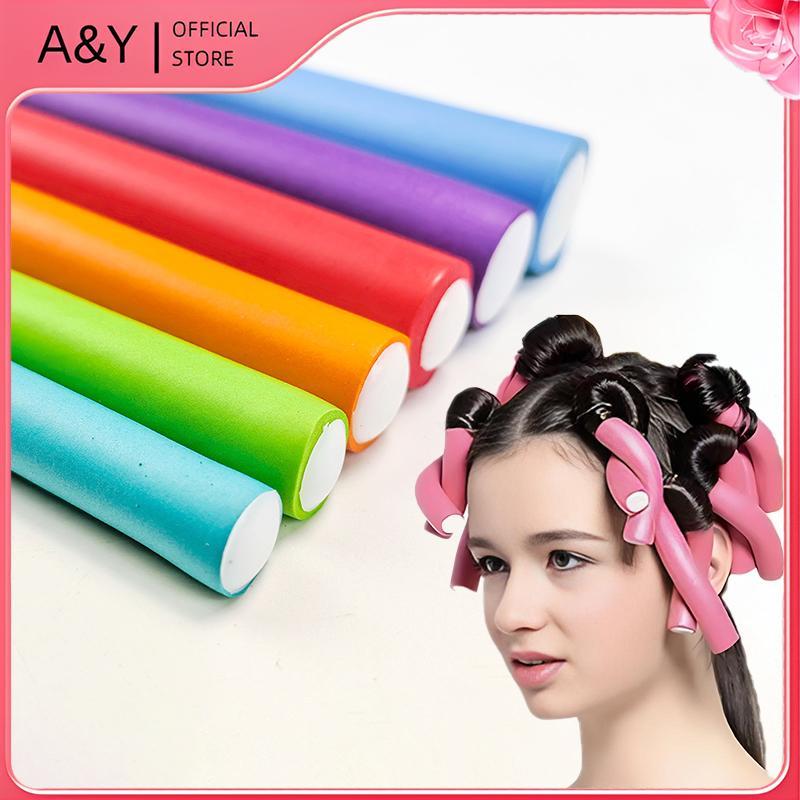 A & Y 10 Chiếc Thanh Uốn Tóc Linh Hoạt Máy Uốn Tóc Máy Làm Xốp Mềm Uốn Cong Xoắn Con Lăn Flexi Dụng Cụ Tạo Kiểu Không Con Lăn Nhiệt Nóng Perm Ironing Rod.