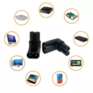 Bộ chuyển đổi nguồn btsg IEC C14 sang C13 Góc trái phải IEC 320 C14 Nam sang C13 Nữ
