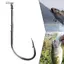 DELMER 100 Chiếc Offset Mồi Nẹp Móc Câu Cá Bay 100 Cái / hộp Thép Carbon Cao Sắc Nét Bay Phụ Kiện Câu Cá Chống Rỉ Sét Móc Cá Thép Gai
