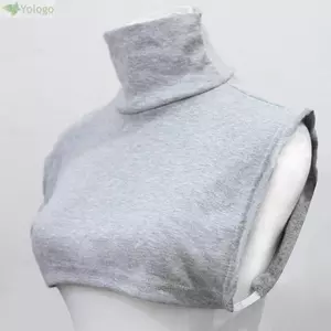 YOLOGO Cổ Áo Giả, Phần Mở Rộng Màu Trơn Mock Cổ Cover, Nữ Hồi Giáo Modal Có Thể Tháo Rời Nửa Đầu Áo