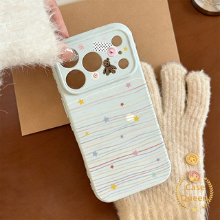 Cho iPhone 16 17 14 15 11 13 12 Pro Max Air XR X XS Max 7 8 16 Plus SE Full Màn Hình Sóng Nhiều Màu Sắc Ngôi Sao Gấu Bong Bóng Trái Tim
