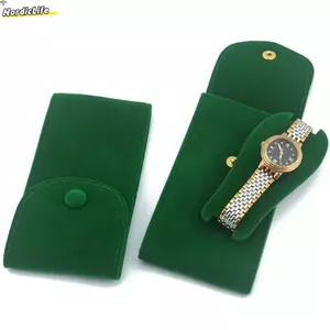 Túi đựng đồng hồ NORDICLIFE, Hộp đồng hồ di động bảo vệ bụi, Bao bì quà tặng Snap Flannelette chất lượng cao dành cho nữ