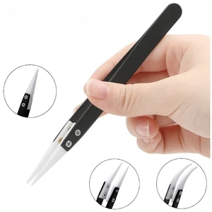 Nhíp Đầu Gốm Chuyên Dụng Gắp Linh Kiện Chống Tĩnh Điện Cán Thép Không Rỉ VITO VT00032-TOOLIX