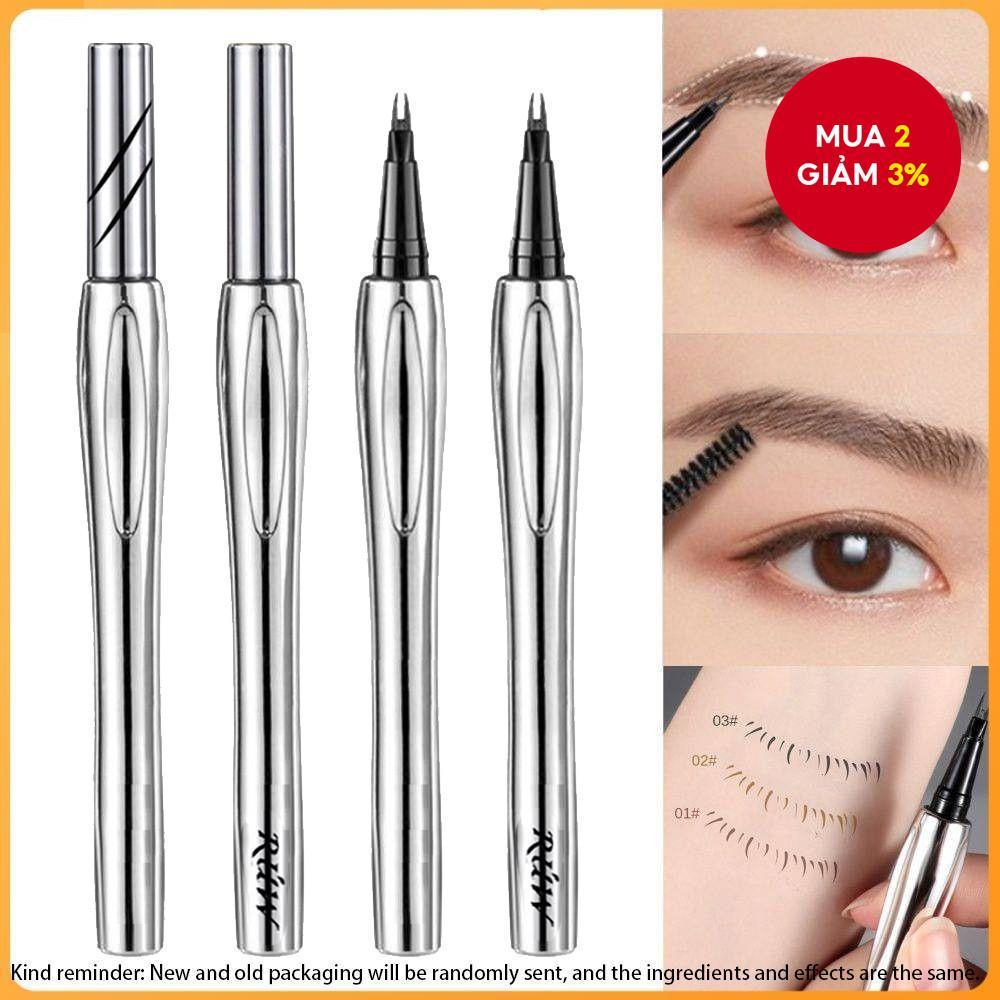 Bút chì kẻ mày chống nước Hai đầu chống vân tay lâu trôi Tự nhiên Lông mày hoang dã