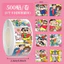 Crayon Shin-Chan Miếng Dán Cuộn Trẻ Em Sinh Viên Phần Thưởng Sổ Tay Băng Chất Liệu Tự Làm Văn Phòng Phẩm Sổ Tay Trang Trí 6.7