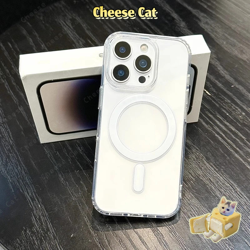 Ốp điện thoại từ tính trong suốt HD cho iPhone 14 15 16 Plus 17 Pro Max đơn giản cho iPhone 11 12 13 Pro Max Xs XR 7Plus