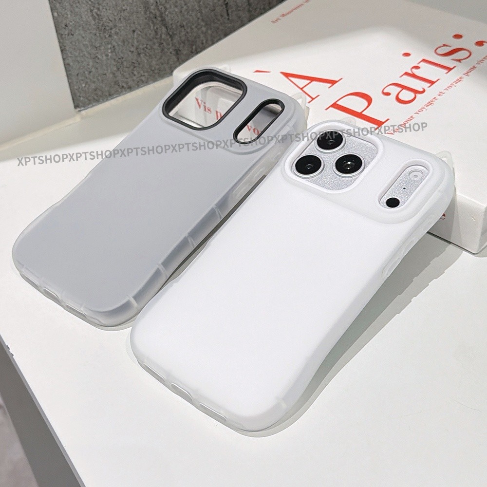 Ốp điện thoại mờ tai mèo 2 trong 1 cho iPhone 17 Pro Max 16 15 14 13 12 11 Vỏ bảo vệ chống sốc