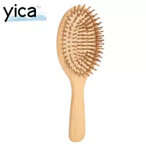 Lược massage tóc bằng gỗ nguyên khối YICA, Di động thúc đẩy tuần hoàn máu Bàn chải tóc chống tĩnh điện, Đồ dùng làm tóc Thiết kế chống tĩnh điện Lược massage gỗ bằng gỗ bền Chăm sóc tóc