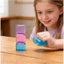 Hồng Tím Xanh Trong Suốt Ice Cube Squishy Lớp Học Phần Thưởng Ngày Lễ Quà Tặng