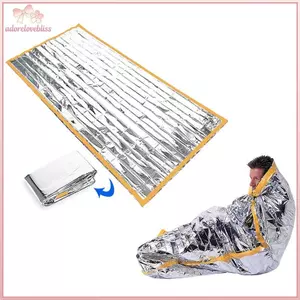 THÊM Mới Di Động Chống Nước Khẩn Cấp Sinh Tồn Túi Ngủ Cắm Trại Ngoài Trời Nhiệt Sa Sơ Cứu Bộ Cứu Hộ Mylar nket BSS