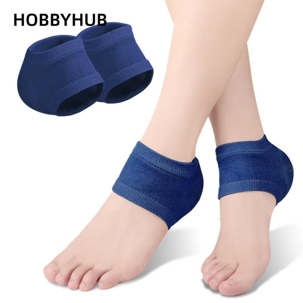 Vỏ bảo vệ gót chân HOBBYHUB, Tất gót chân bằng silicon chống nứt Plantar Fasciitis, Miếng đệm giày Polyester dưỡng ẩm phục hồi da chất lượng cao Unisex
