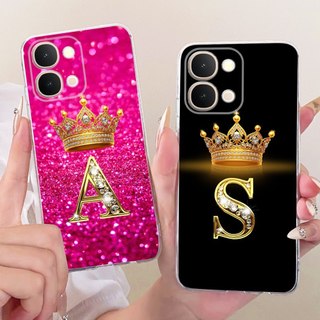 Dành Cho Vivo Y31d 4G Ốp Lưng V2543 Vương Miện Dễ Thương Chữ Silicon Mềm Bao Cặp Đôi Ốp Điện Thoại Cho Vivo Y51 Pro Y500i IQOO Z11x 5G Vỏ
