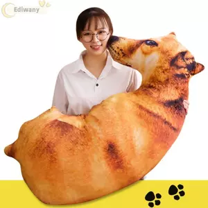 EDIWANY Chó Ném Gối, Động Vật Như Thật Hoạt Hình Chó Nhân Vật Gối, Ngộ nghĩnh 50cm Sofa Đệm Đồ Chơi Nhồi Bông Quà Tặng