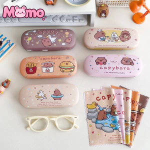 2026 Mới Capybara Họa Tiết Hoạt Hình Sinh Viên Hộp Đựng Kính Mắt Di Động Chống Rơi Hộp Bảo Quản