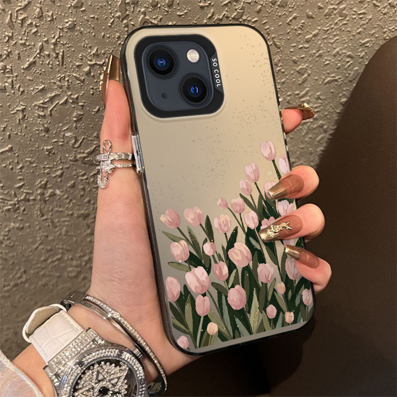Ốp Điện Thoại Cho Samsung Galaxy A02S A03 A04 A03S A05 A05S A06 4G A07 A17 A12 13 A14 A15 A16 A20 A30 A22 A23 A25 A31A32 A35 A33 A50 A50S A30S A51 A52 A55 A5G Hoa Tulip Mùa Xuân Hồng