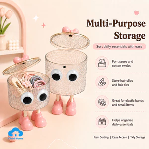 🌤️COD🌤️Hộp đựng đồ trong suốt có nắp đậy, hộp đựng đồ để bàn chống bụi, mở bằng nút nhấn.
