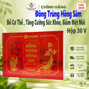 Đông Trùng Hồng Sâm Nam Dược Hỗ Trợ Bồi Bổ Cơ Thể , Tăng Cường Sức Khỏe, Giảm Mệt Mỏi - Hộp 30 Viên