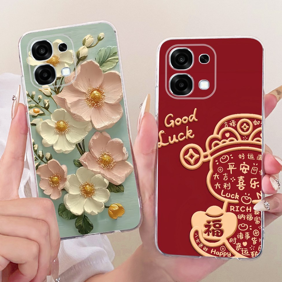Trong Suốt Cho Oppo A6 Pro 4G CPH2799 5G CPH2781 Vỏ Cho Oppo A6 Pro Thẩm Mỹ Hoạt Hình Dễ Thương Thời Trang Bướm Vẽ Ngộ nghĩnh