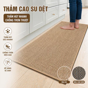 Thảm Dải Dài Bùn Silic Cao Cấp Siêu Thấm Nước, Chống Trơn Trượt, Thảm Chùi Chân Nhà Bếp Phòng Tắm