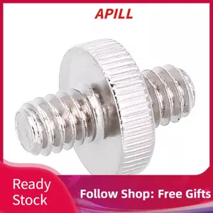 apill 1/4 Nam sang Bộ chuyển đổi vít có ren Kim loại Đầu nối đầu bi chân máy ảnh với mạ bạc cho phụ kiện video chân đèn DSLR Monopod