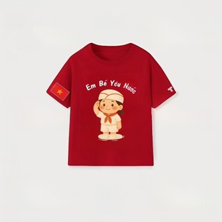 Áo phông cộc tay hình Yêu Tổ Quốc cho bé trai bé gái Kids T Mall áo Cờ Đỏ Sao Vàng Việt Nam cho bé #15