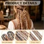 THEGIRL8B 2 Chiếc Màu Gradient Dreadlock Bím Tóc Dài Handmade Bohemian Tây Tạng, Phụ Kiện Tóc Dân Tộc Màu Tóc Tự Nhiên Kẹp Tóc Trong Phần Mở Rộng Tóc Cho Kiểu Tóc