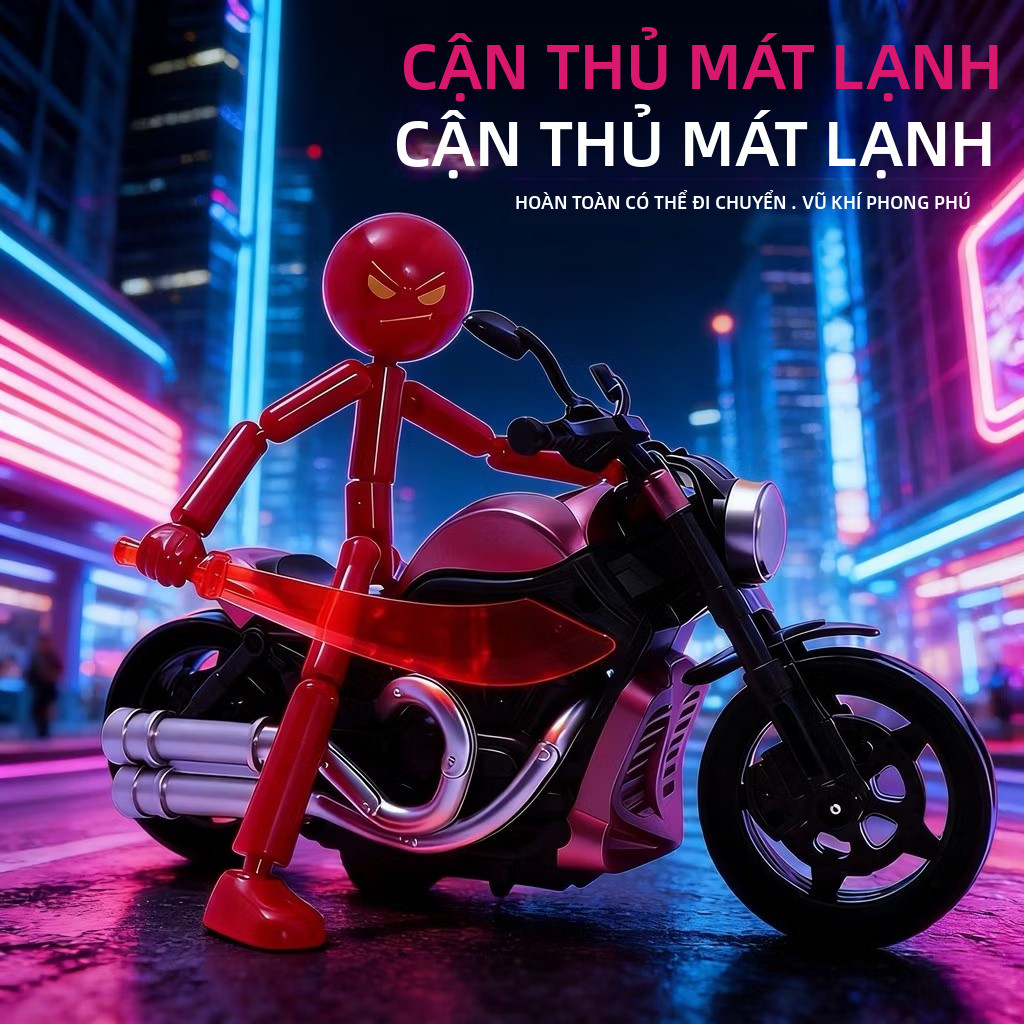 【🇻🇳Có sẵn kho】Matchstick Man DIY Đồ trang trí lắp ráp Trang trí 12cm Di chuyển được Joint Stickman Nhân vật hành động