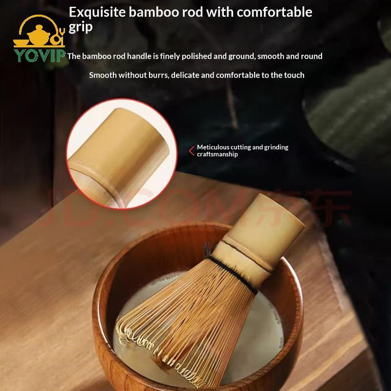 YOVIP Tre Phong Cách Nhật Bản Matcha Đánh Trà Bàn Chải Trà Phụ Kiện Để Làm Trà Matcha 120 Prongs VN