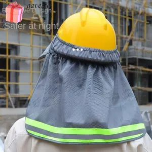 Mũ phản quang lưới GAVESTO, Mũ chống nắng đa năng chống tia cực tím, Khăn choàng bảo vệ cổ phản quang Mũ câu cá thoáng khí cho công nhân xây dựng
