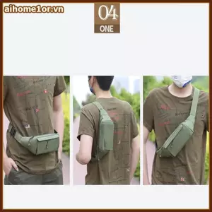 Túi đeo thắt lưng thời trang AIHOM dành cho nam bằng vải có giá đỡ điện thoại để khám phá ngoài trời và đô thị,