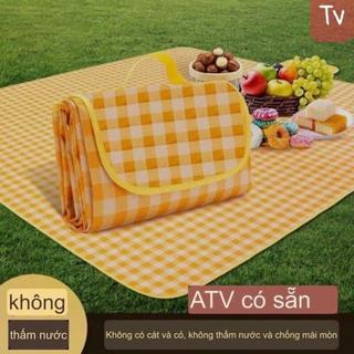 Thảm picnic 2x2m chống thấm nhựa bạt poly.ester gấp gọn dùng cho 2–6 người đi chơi tiện lợi