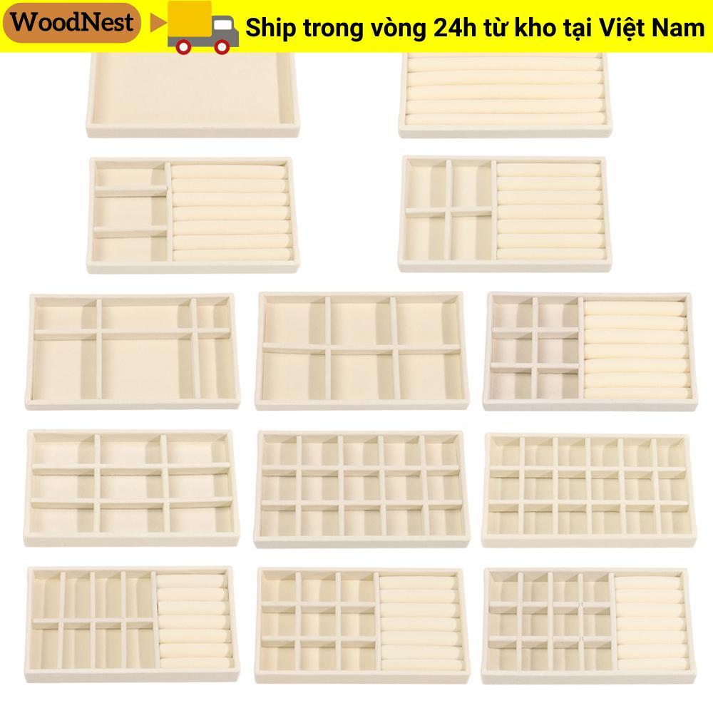 GỖ NHẤT Xoay Hộp Trang Sức Có Nắp Du Lịch Khay Trang Sức Thiết Kế Vòng Tay Thời Trang Nhẫn Bảo Quản
