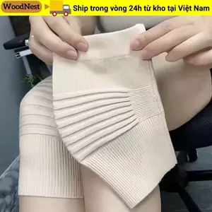 Miếng đệm nẹp đầu gối WOODNEST, Bộ giữ ấm đầu gối bằng vải Cotton co giãn, Nam Nữ Mềm mại Dệt kim nhiệt Miếng đệm đầu gối Bảo vệ thể thao