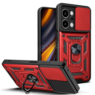 Ốp Điện Thoại Cho Realme P4 Power P4 Lite 5G 4G 2026 Thời Trang Kim Loại Giáp Vòng Giá Đỡ Đẩy Kéo Camera Vỏ Bảo Vệ Chống Sốc Vỏ Cứng