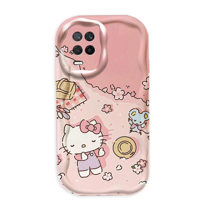Thích hợp cho OPPO A54 4G 3D Wave Soft TPU Cartoon Kitty Female Vỏ điện thoại chống sốc