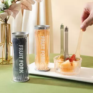 Bộ Nĩa Trái Cây Cấp Thực Phẩm Hai Trong Một Kẹp Nĩa Sáng Tạo Phong Cách Mới Có Thể Tháo Rời Bánh Kẹp Món Tráng Miệng Trái Cây Chọn26061113