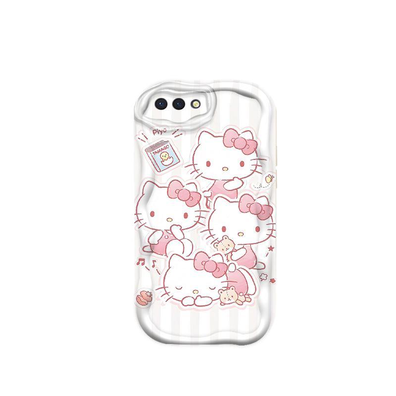 Thích Hợp Cho OPPO A3S A12E A1K AX5 Realme C2 Bảo Vệ 3D Mềm TPU Kitty Cat Vỏ Điện Thoại Chống Sốc