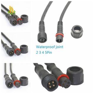 Đầu nối dây cáp nhẹ chống nước 2/3/4/5 pin đen 20CM Led SENRTY