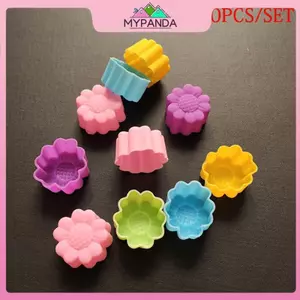 MYPANDA 10 Chiếc Khuôn Nướng Bánh Silicon Hình Hướng Dương DIY Handmade Xà Phòng Bánh Fondant Chocolate Thạch Hoa Khuôn.