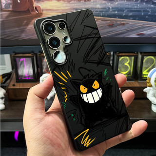 Ốp điện thoại cứng mờ “Graffiti Gengar ” cho Samsung S26 Ultra S25 S24 Ultra S25FE S24 FE S23 Ultra S22 S21 S20 A55 A56 A17 A15 A26 / Chống vân tay / Bọc nửa Vỏ Samsung