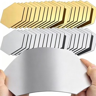 Nhãn dán tường gương 3D hình lục giác XS / S - Gương nghệ thuật thủ công Acrylic tự làm dính chắc