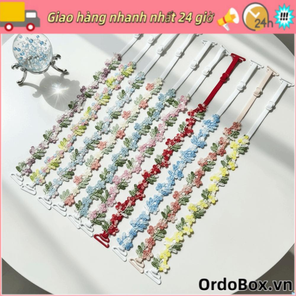 ORDOBOX 1 Cặp Dây Đeo Áo Ngực Hoa, Dây Đeo Vai Co Giãn Có Thể Điều Chỉnh, Hoa Ren Chống Trơn Trượt Sáng Tạo Có Viền Ren Thắt Lưng Vai Hoa Nữ