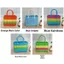 Giỏ mua sắm đan thủ công CHEESELY, PE 24 * 14 * 18cm / 23 * 12 * 18cm Đóng gói trái cây rau củ tại nhà, Giỏ đựng rau củ nhiều màu dệt mây chất lượng cao