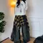 1 / 2 Chiếc Hip Cover Giảm Béo Fart Rèm, Mỹ Retro Kẻ Sọc Bất Đối Xứng Cắt Lớp Trang Trí, Cotton Polyester Cho Nhiều Trang Phục Phù Hợp